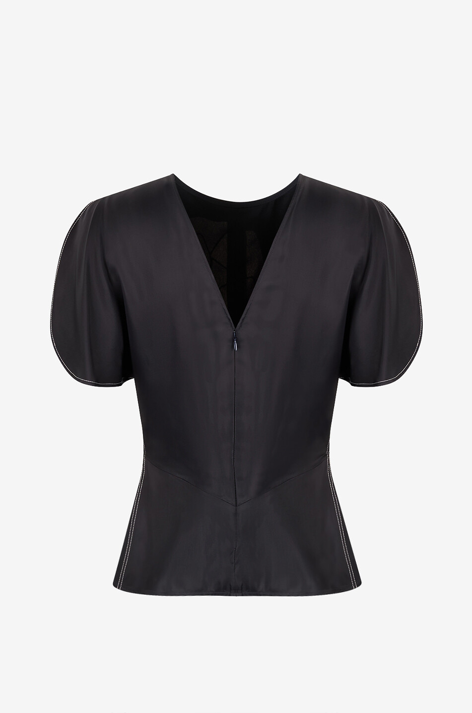 VICTORIA BECKHAM Top fleuri à manches drapées courtes Femme MULTICOLORE 2