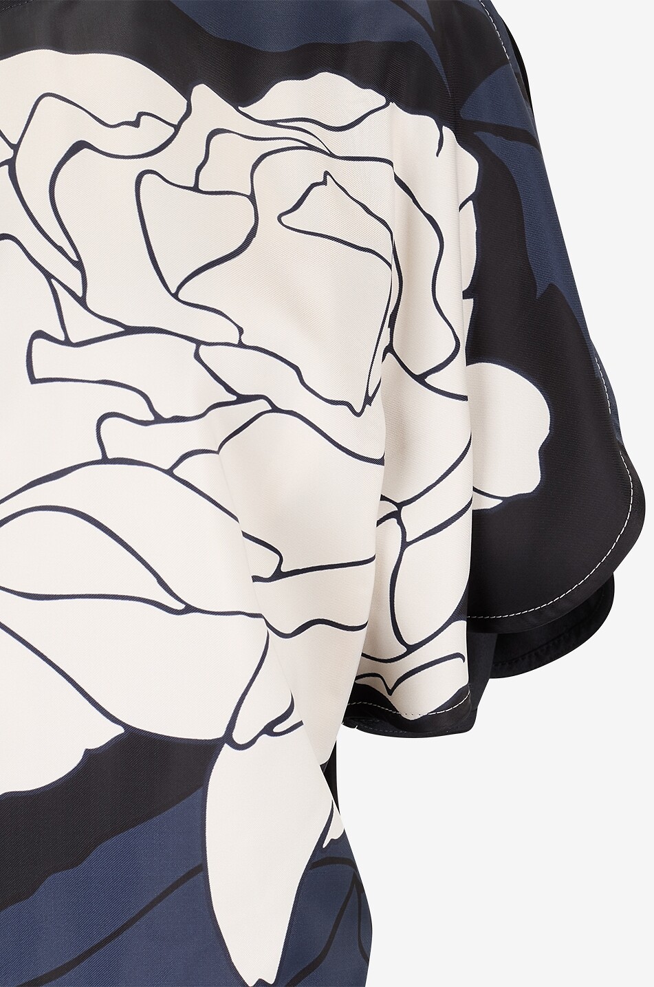 VICTORIA BECKHAM Top fleuri à manches drapées courtes Femme MULTICOLORE 3