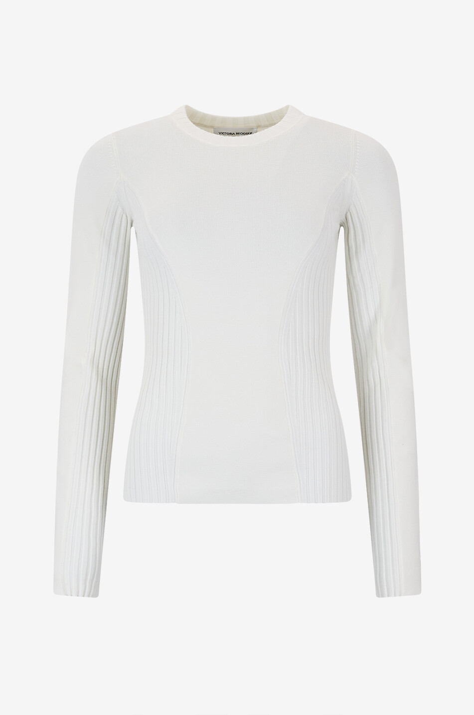 Woll-Schlauchpullover mit Einsätzen Panelled Rib