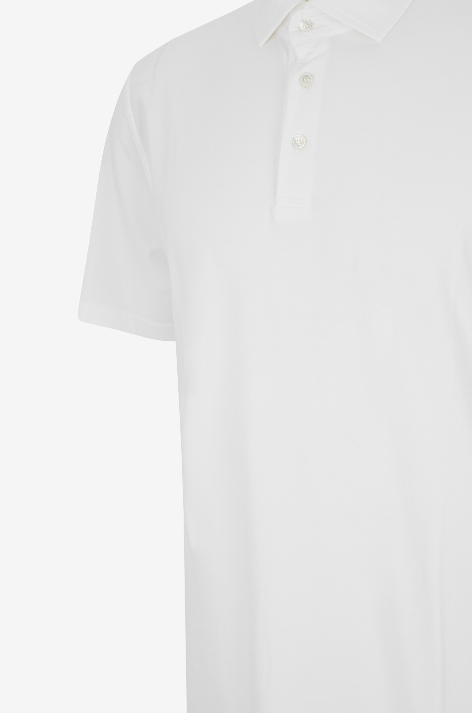 FEDELI Kurzarm-Polohemd aus Jersey Zero Herren WEISS 3