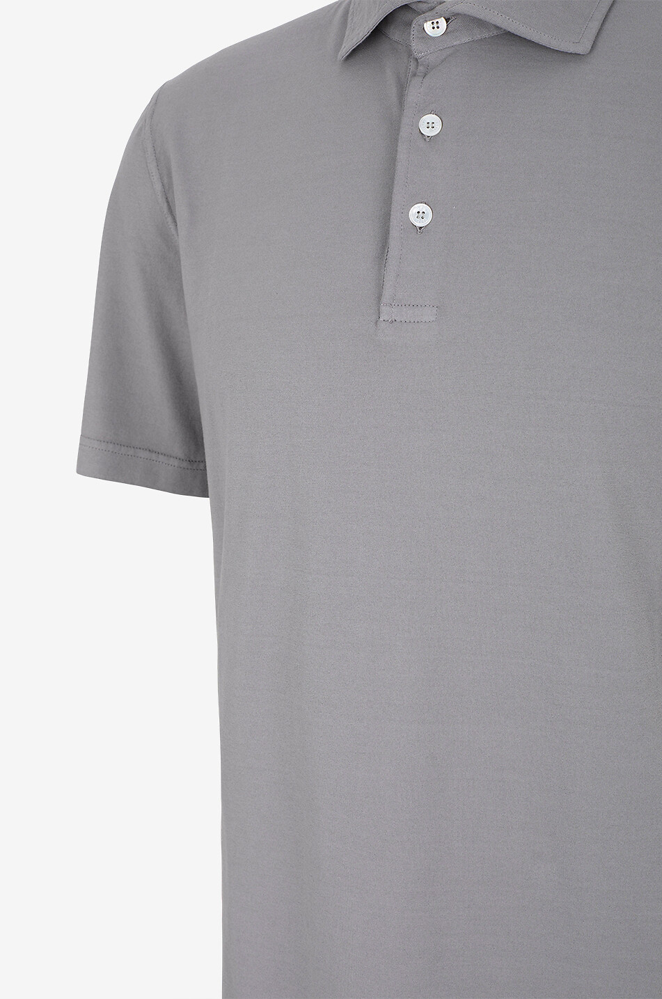 FEDELI Kurzarm-Polohemd aus Jersey Zero Herren MITTELGRAU 3
