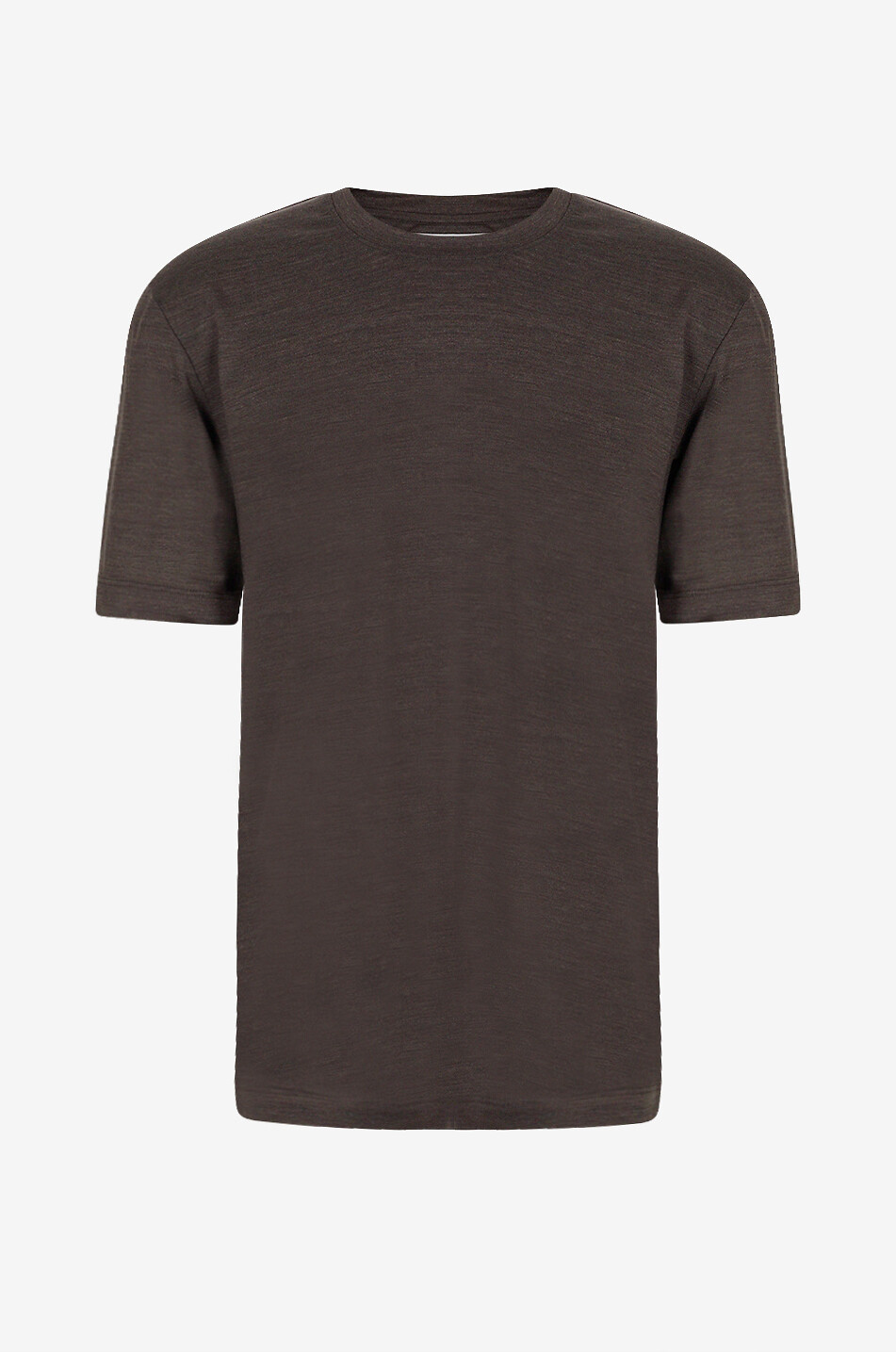 MARCO PESCAROLO T-shirt à col rond en laine James Homme MARRON FONCÉ 1