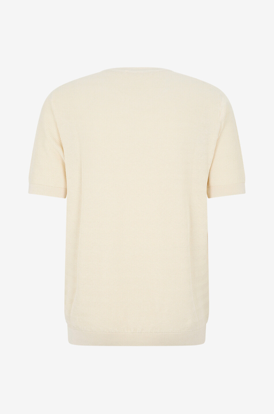 MAURIZIO BALDASSARI T-shirt à col rond côtelé en soie et coton Homme BLANC CASSE 2