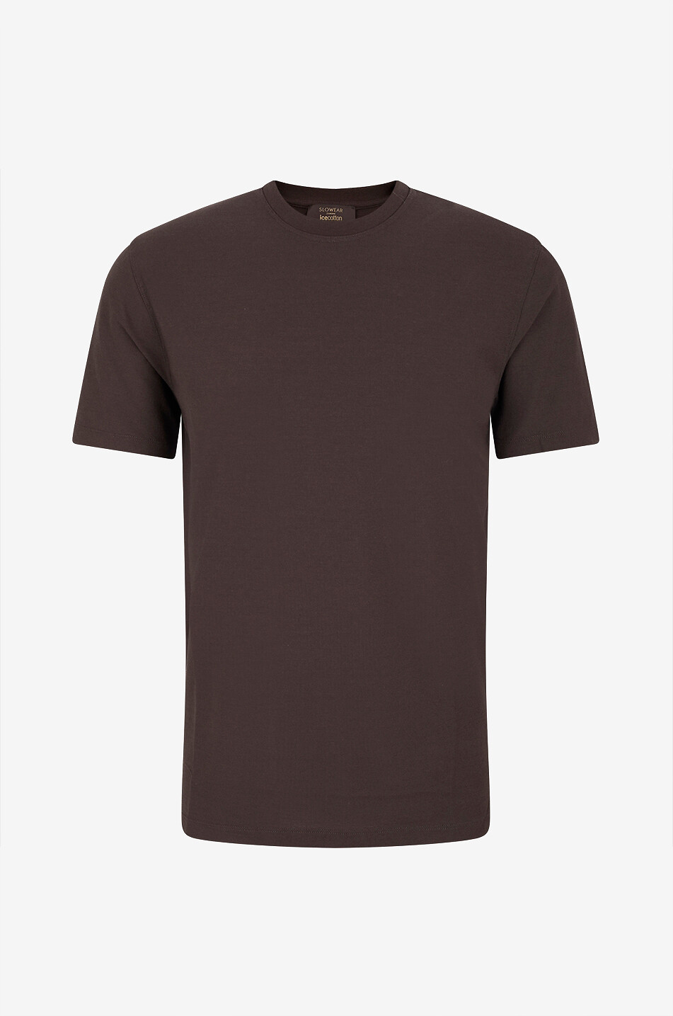 SLOWEAR Kurzarm-T-Shirt aus Baumwolljersey Herren BRAUN 1