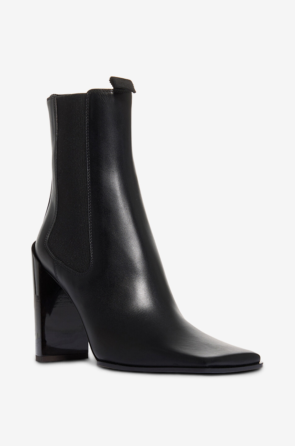 Stiefeletten mit Blockabsatz aus Leder Square 90