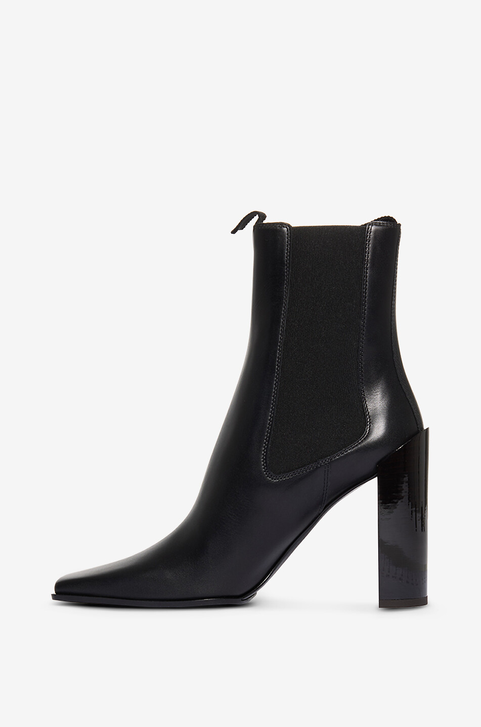 ALAÏA Stiefeletten mit Blockabsatz aus Leder Square 90 Damen SCHWARZ 3