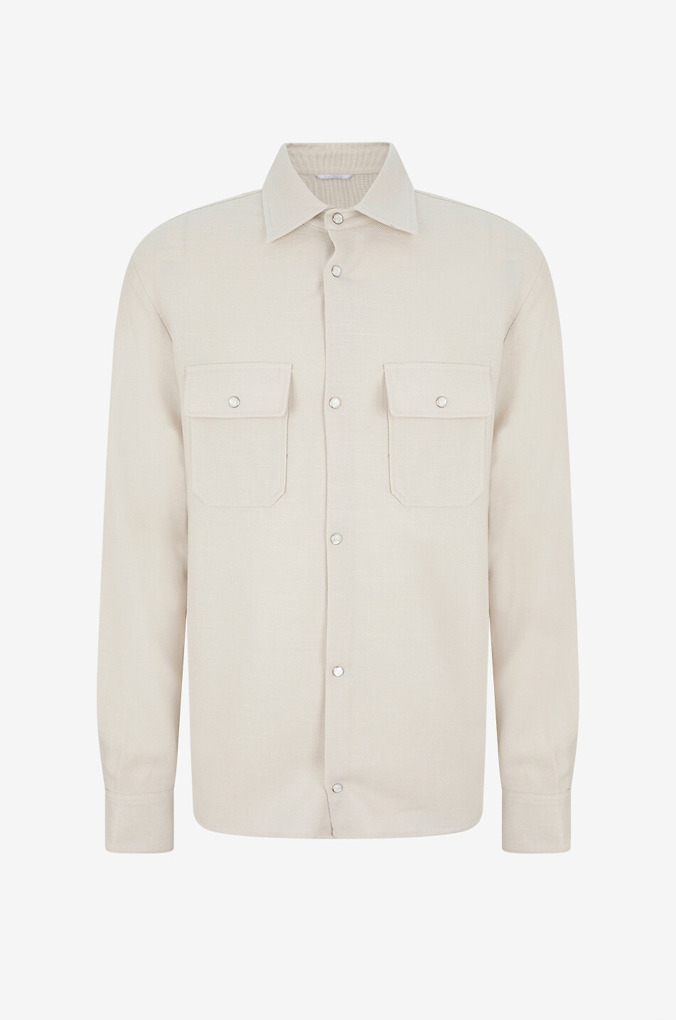 MARCO PESCAROLO Surchemise en laine vierge Next Homme BLANC CASSE 1