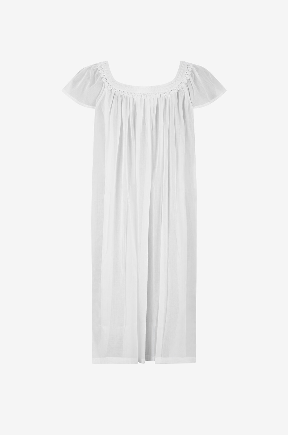 CELESTINE Ivanka 2 lace-trimmed cotton nightdress Women WHITE 2