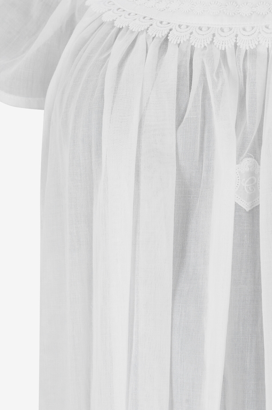 CELESTINE Ivanka 2 lace-trimmed cotton nightdress Women WHITE 3