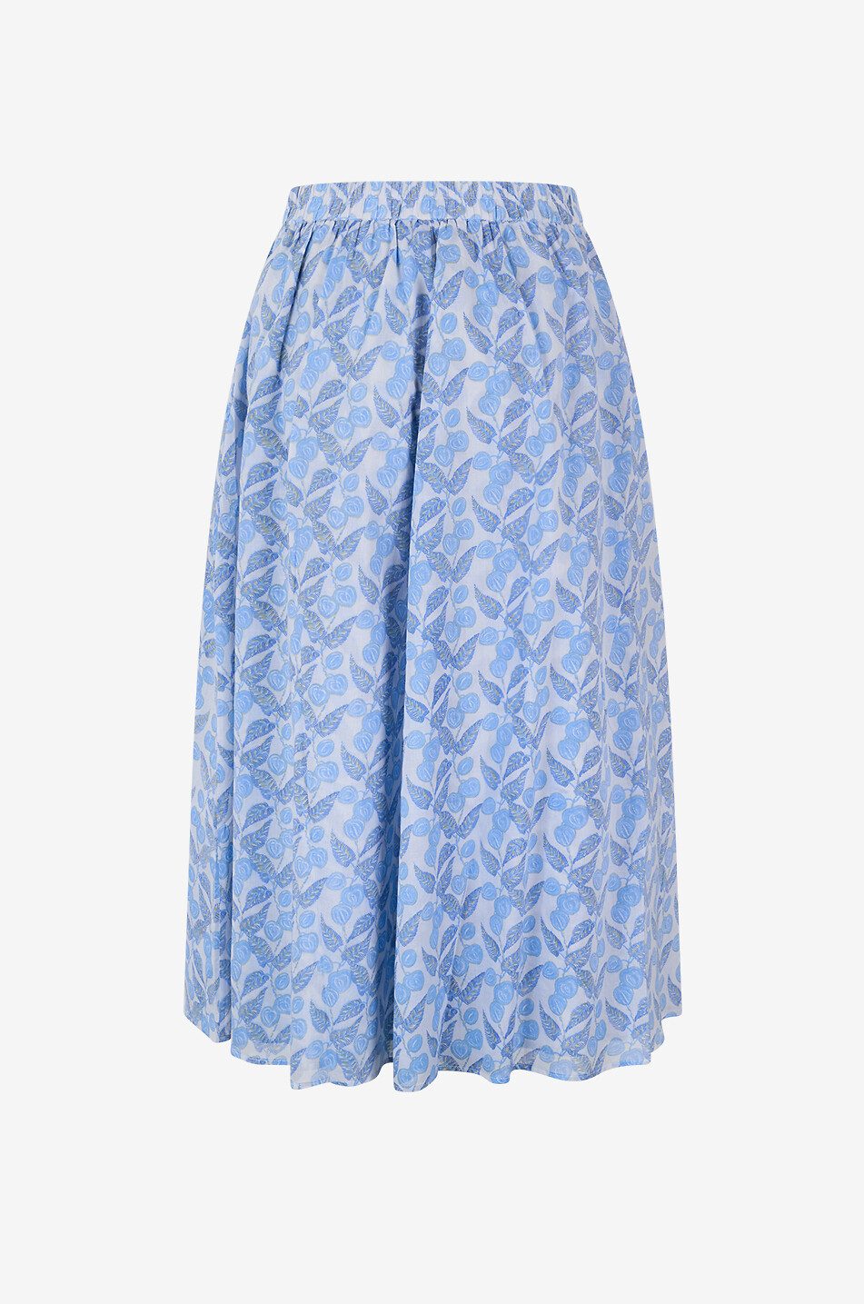HEMISPHERE Ausgestellter Midi-Rock aus bedruckter Baumwolle Ofides Damen HELLBLAU 2