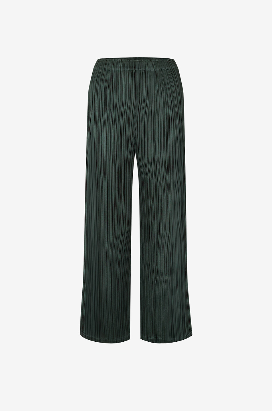 Monthly Colors pleated crepe straight-leg trousers