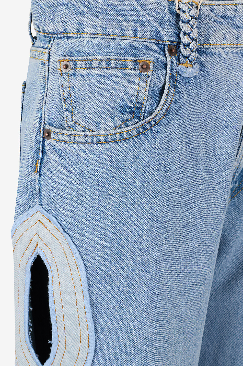 TRESSE PARIS Pouja wide-leg high-rise jeans with side-cut-outs Women BLUE 3