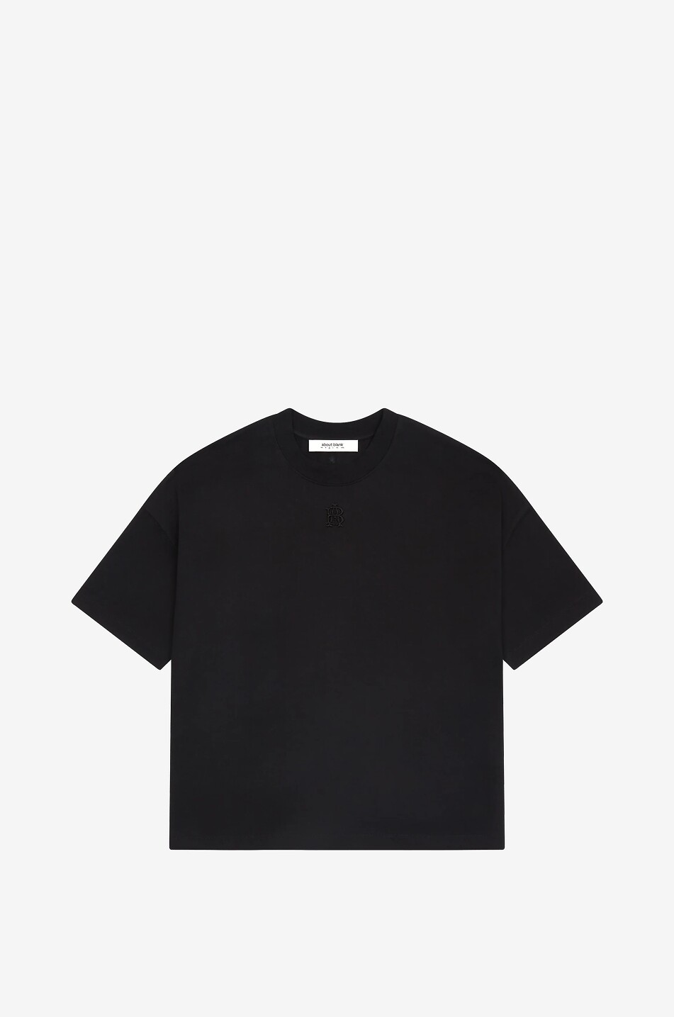 ABOUT:BLANK Oversize-T-Shirt aus Jersey Monogram Mock Neck Herren SCHWARZ 1