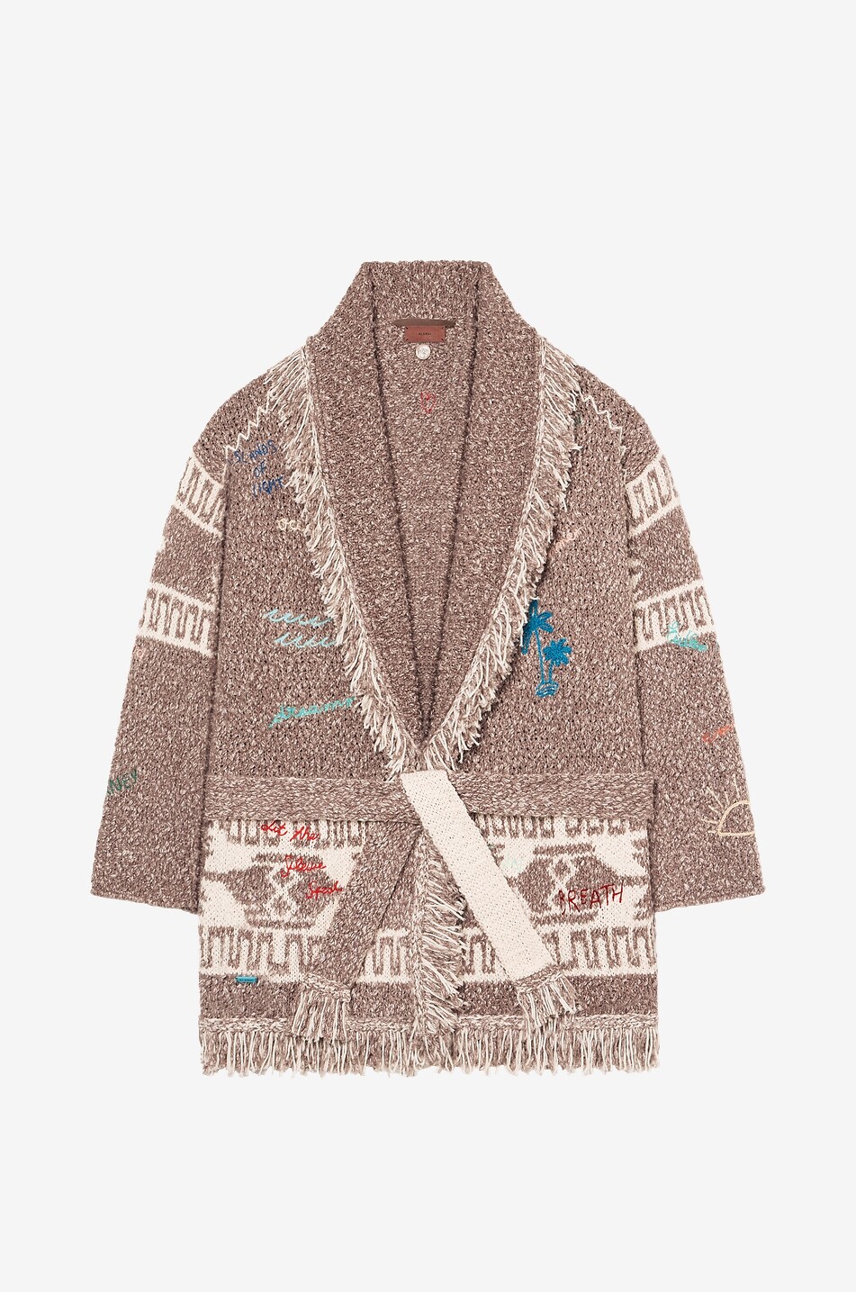 Written By The Ocean embroidered cotton jacquard cardigan