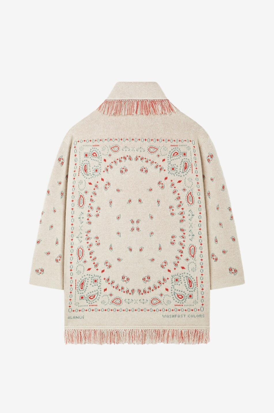 Bandana Jacquard cashmere and linen jacquard cardigan - ALANUI
