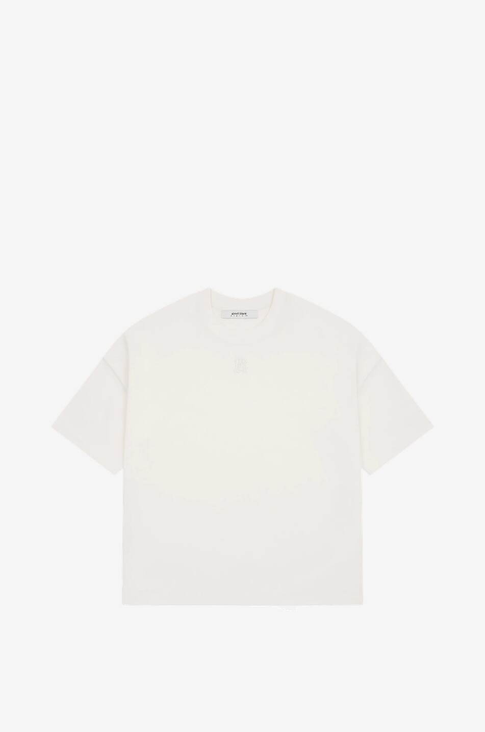 ABOUT:BLANK Oversize-T-Shirt aus Jersey Monogram Mock Neck Herren CREMEFARBEN 1
