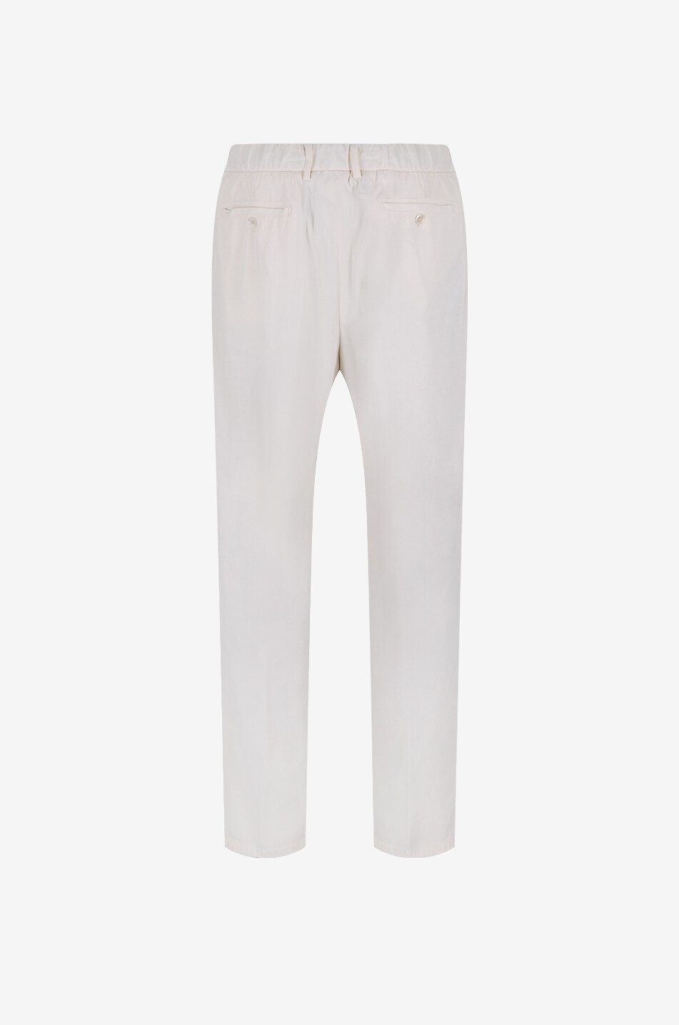 MARCO PESCAROLO Pantalon slim en sergé de coton et soie Evo Homme Beige clair 2