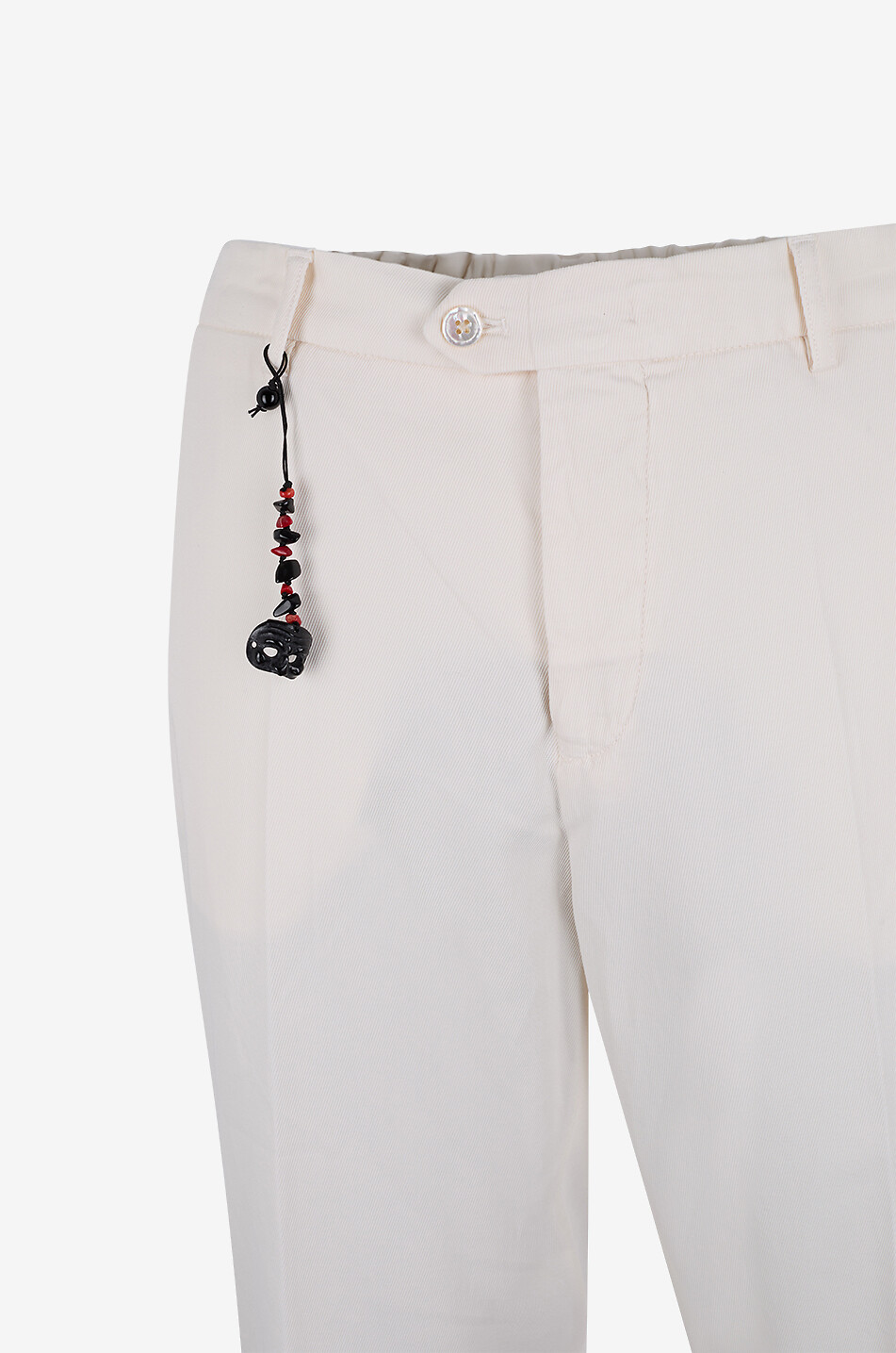 MARCO PESCAROLO Pantalon slim en sergé de coton et soie Evo Homme Beige clair 3