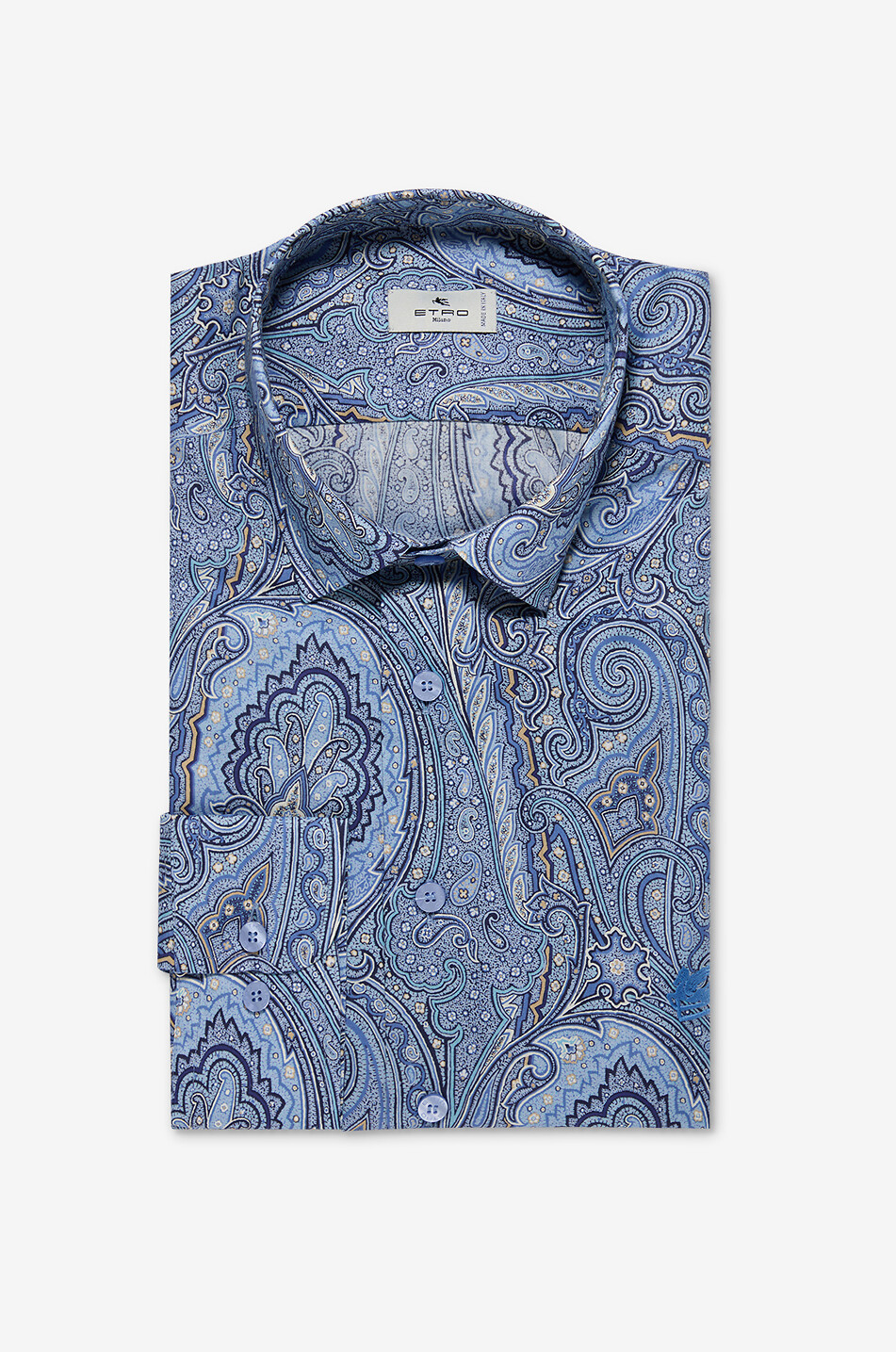 Chemise en lin à imprimé Paisley Roma