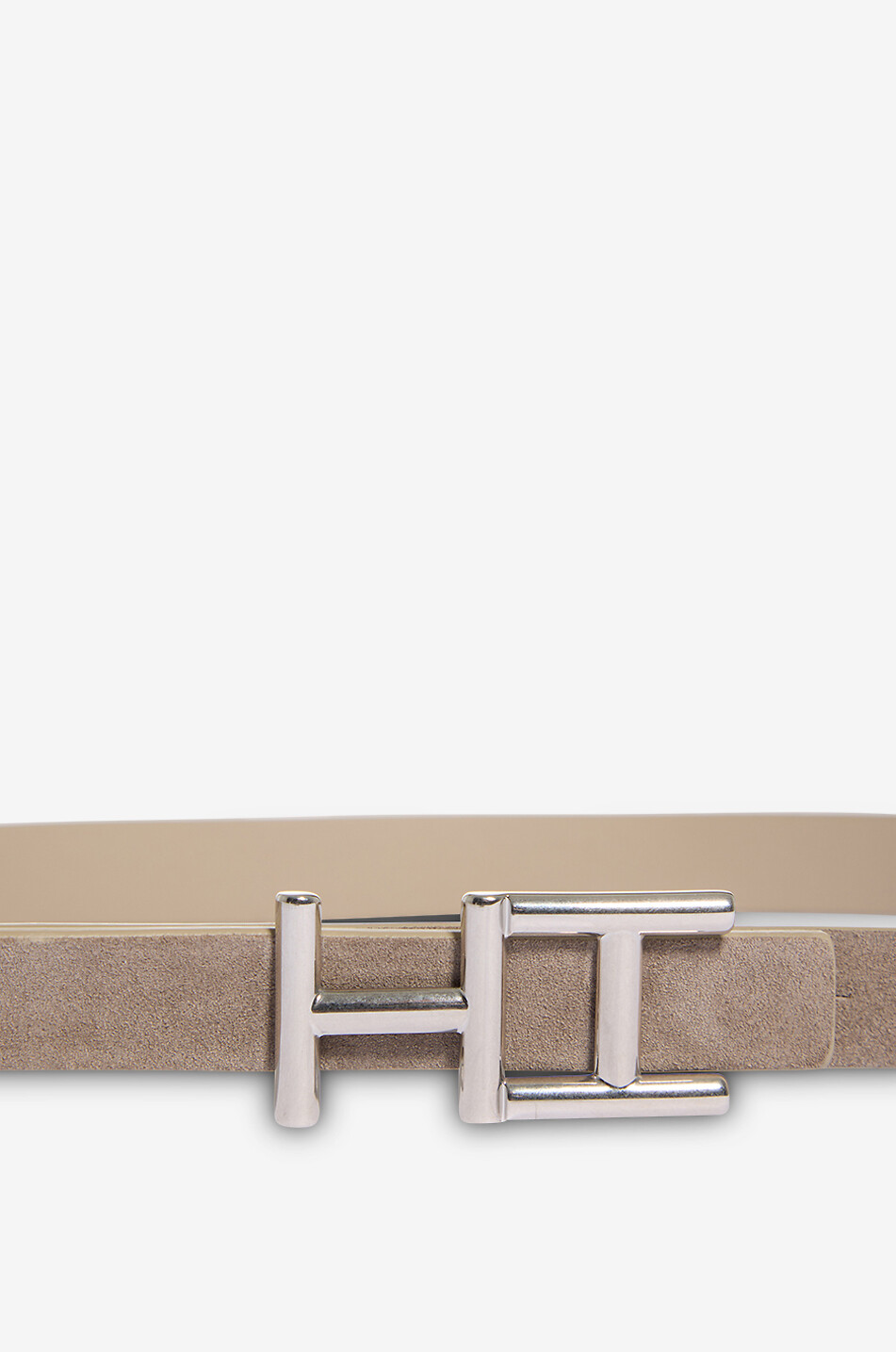 HEMISPHERE Feiner Gürtel aus Wildleder New Silv - 2 cm Damen BRAUN 2