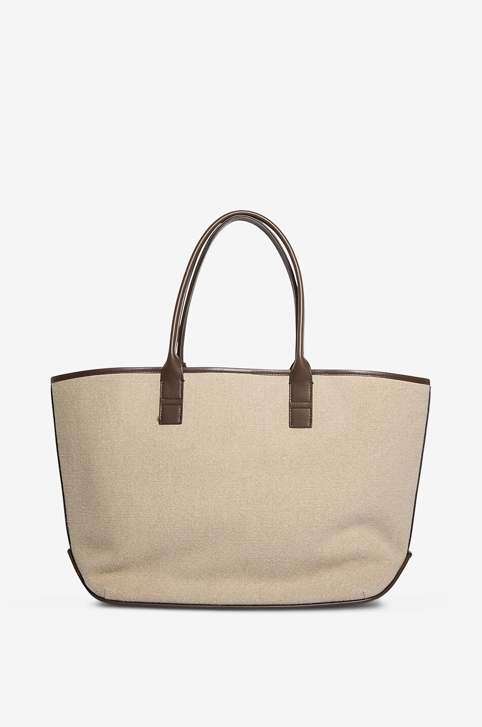 HOGAN Hogan Address Medium rectangular linen tote bag Women BEIGE 3