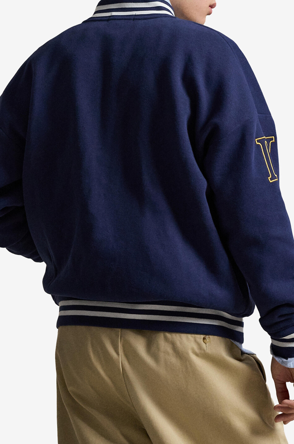 POLO RALPH LAUREN Double Pony heavy fleece baseball jacket Men DARK BLUE 3