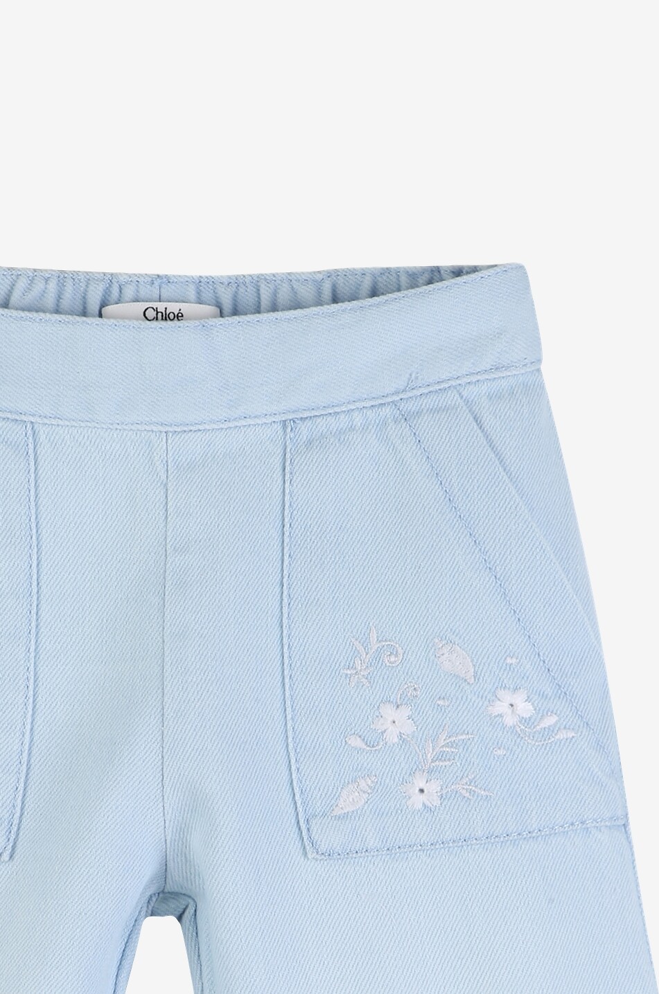 CHLOE Baby jeans with embroidered pockets Baby LIGHT BLUE 3