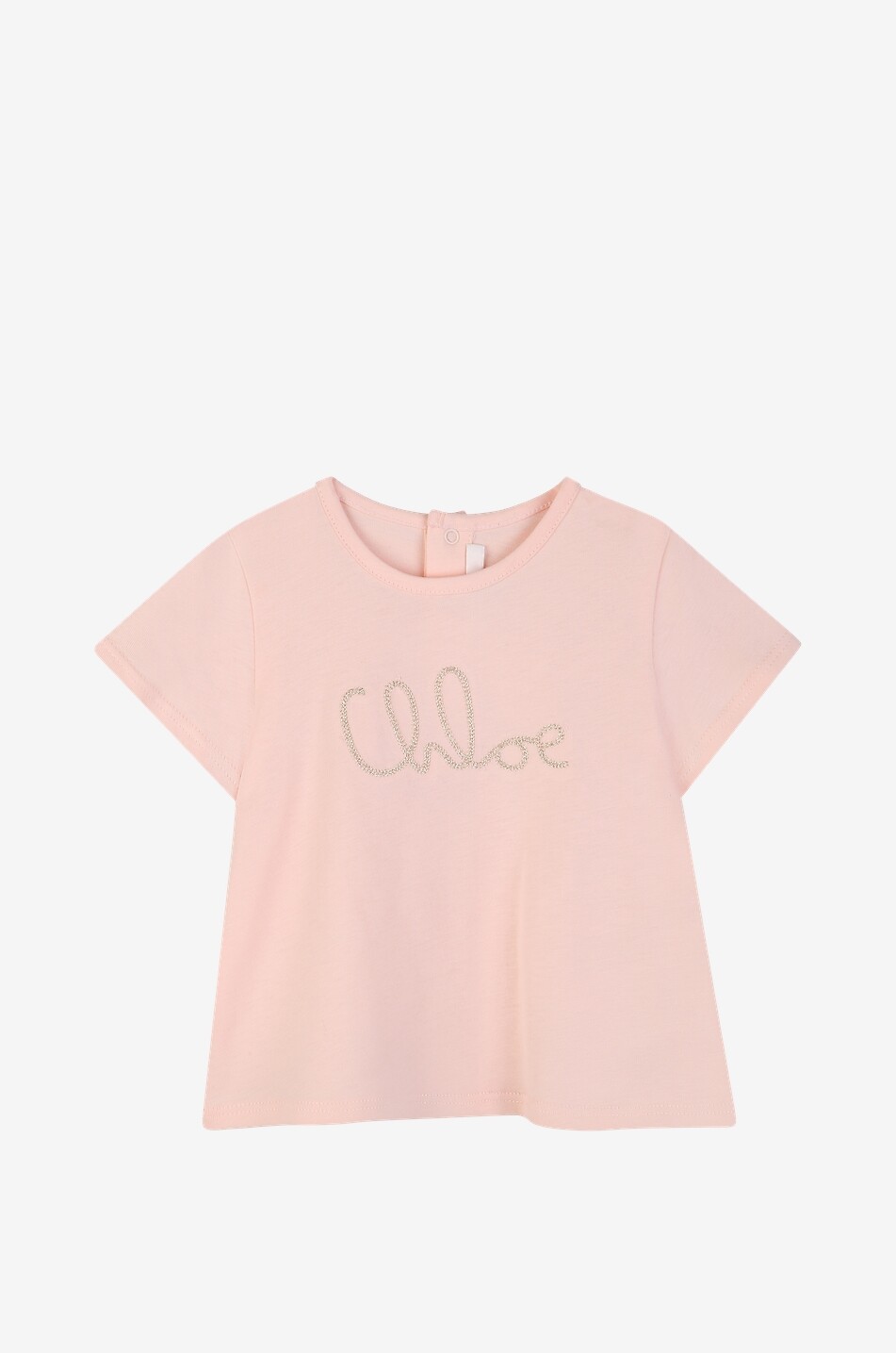 CHLOE Ensemble bébé robe salopette fleurie et T-shirt Bébé ROSE CLAIR 3
