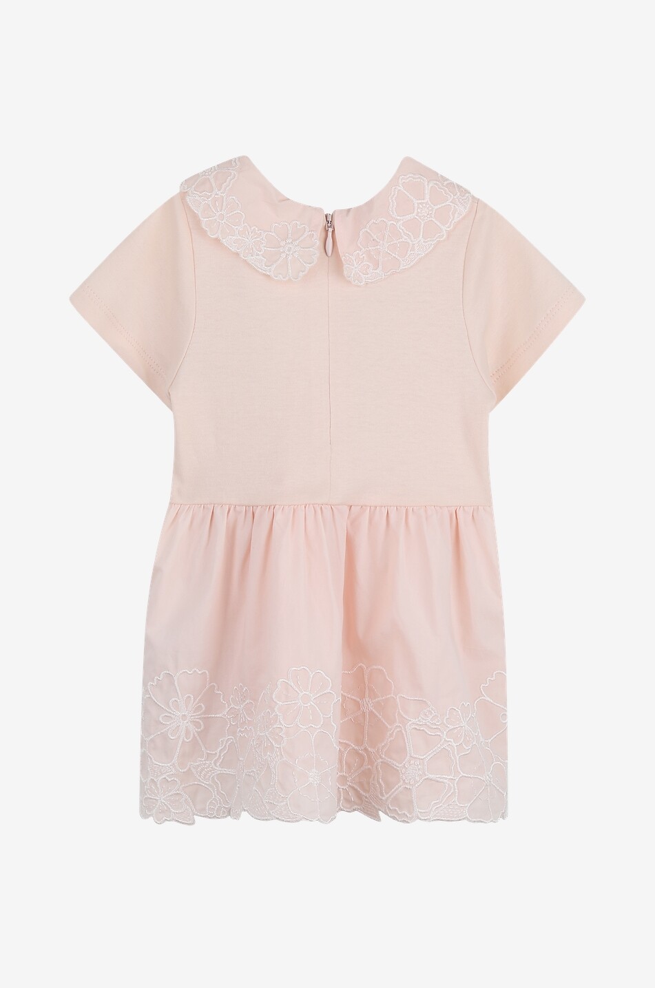 CHLOE Baby-Jerseykleid mit Blütenstickereien und Muschelsaum Baby HELLROSA 2