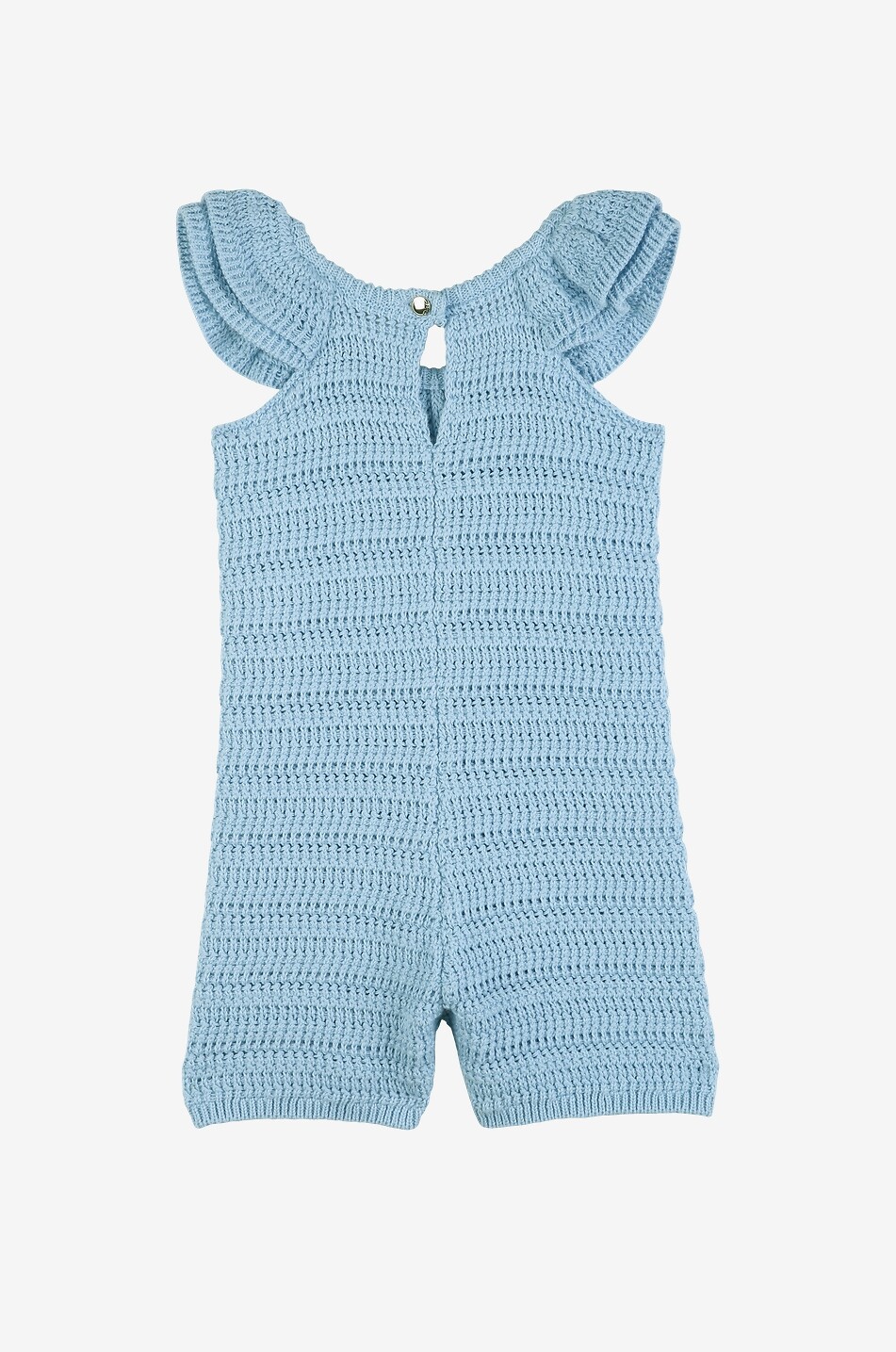 CHLOE Chloé Signature baby cotton crochet playsuit Baby BLUE 2