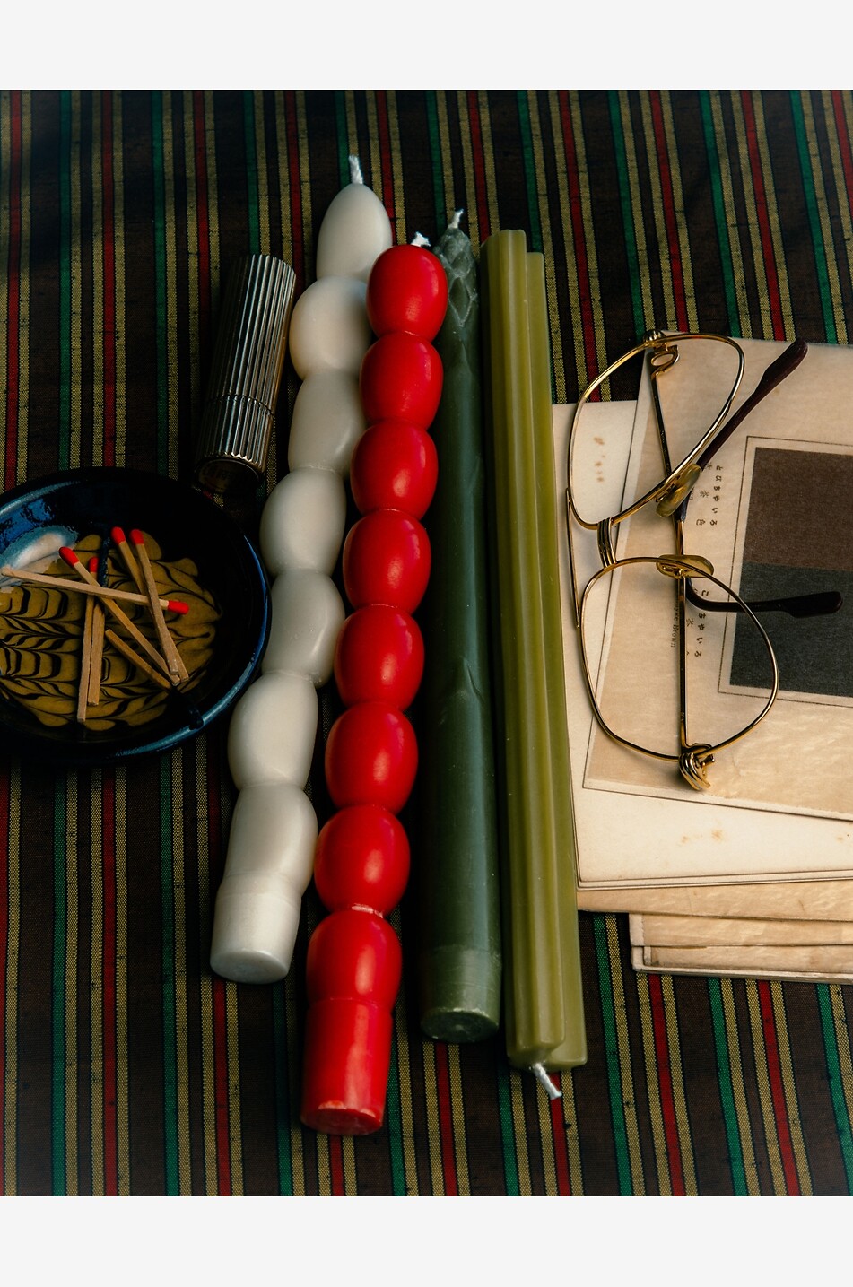 MAISON BALZAC Lot de quatre chandelles The Veggie Patch Maison MULTICOLORE 4