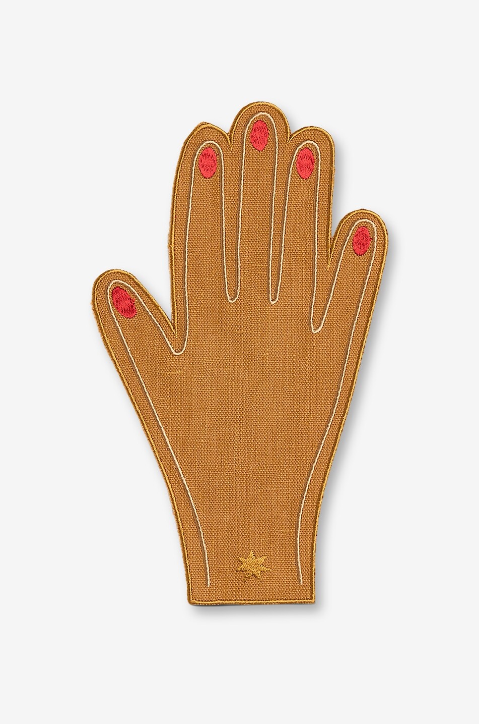 MAISON BALZAC 4er-Set Cocktail-Servietten aus Leinen Hand Caramel & Red Haus KAMELFARBEN 2