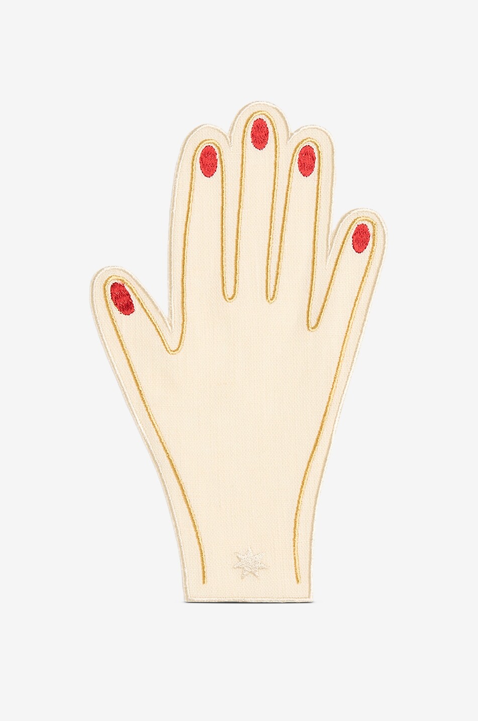 MAISON BALZAC 4er-Set Cocktail-Servietten aus Leinen Hand Ivory & Red Haus WEISS 2