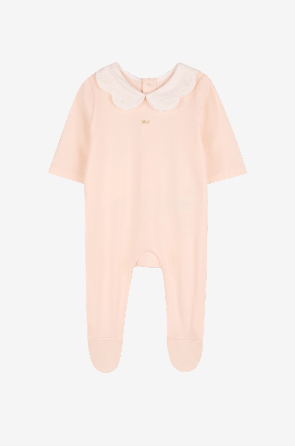 CHLOE Coffret bébé pyjama et bavoir à broderies Bébé ROSE CLAIR 3