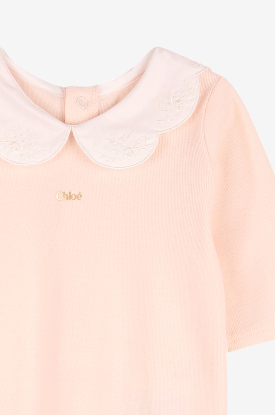 CHLOE Coffret bébé pyjama et bavoir à broderies Bébé ROSE CLAIR 7