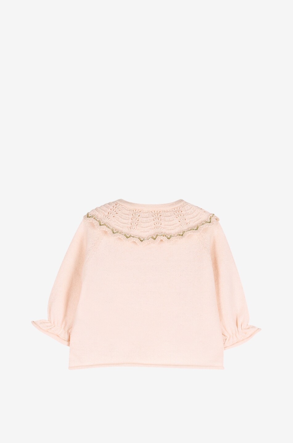 CHLOE Cotton and cashmere baby jumper and shorts set Baby LIGHT PINK 7