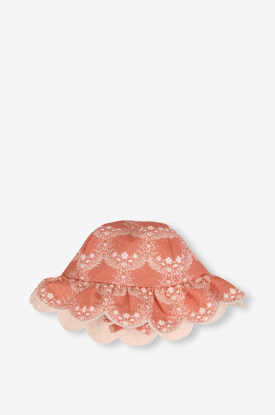 CHLOE Floral baby cotton dress and bucket hat set Baby ORANGE 6