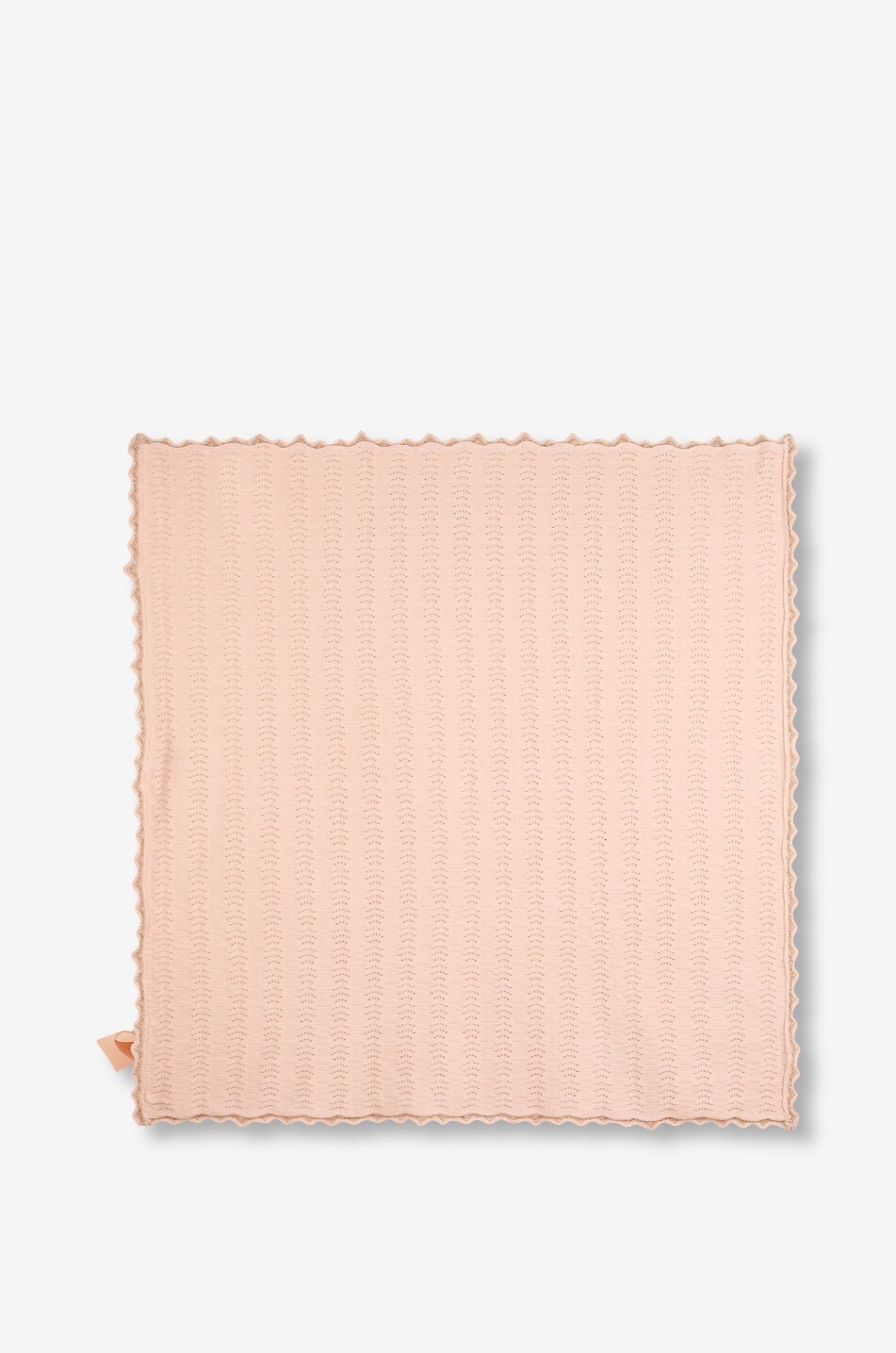 CHLOE Lurex-trimmed baby openwork knit cotton and cashmere blanket Baby LIGHT PINK 2