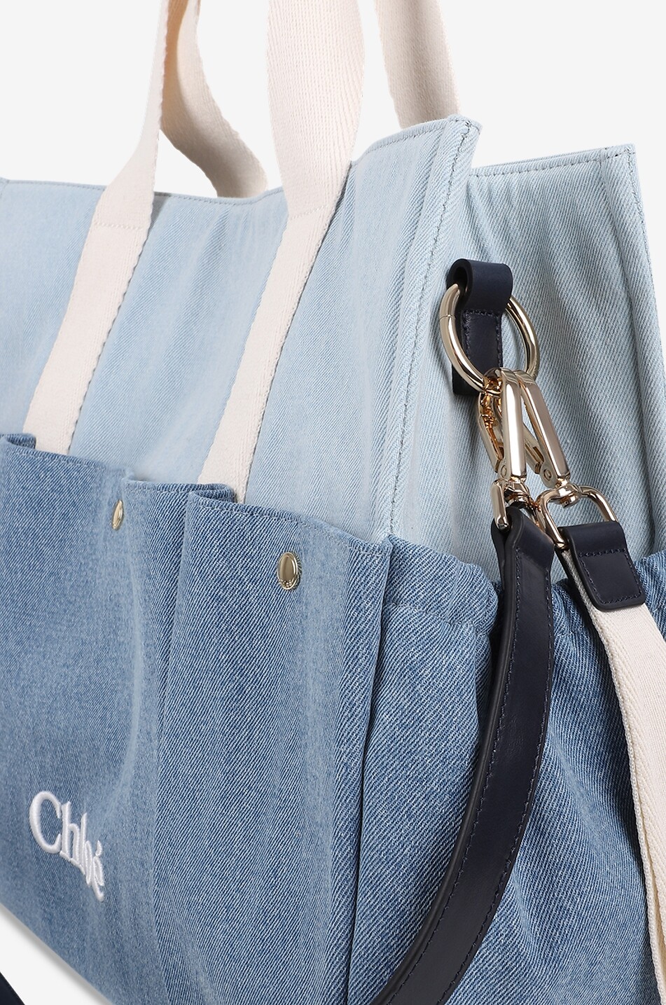 CHLOE Wickeltasche und -Accessoires aus Baumwolle Baby BLAU 4