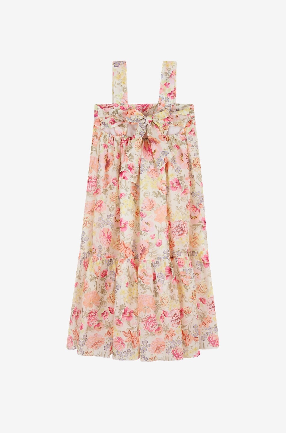 CHLOE Girl's floral cotton strappy dress Girl LIGHT PINK 2