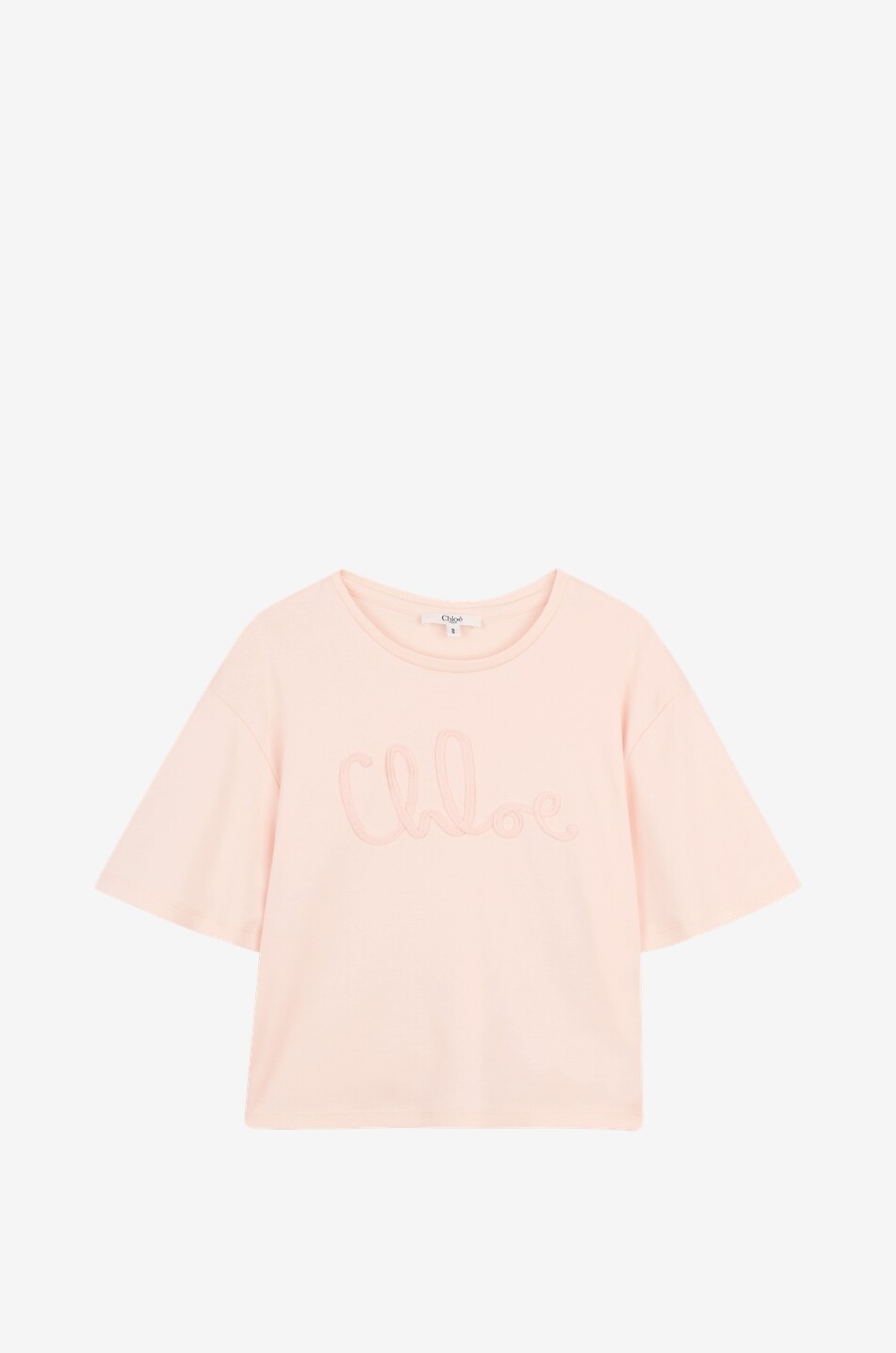 CHLOE Chloé Signature girls' short-sleeved cotton dress Girl LIGHT PINK 1