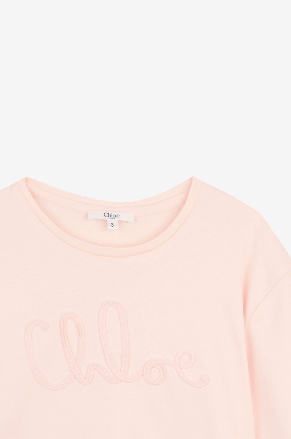 CHLOE Chloé Signature girls' short-sleeved cotton dress Girl LIGHT PINK 5