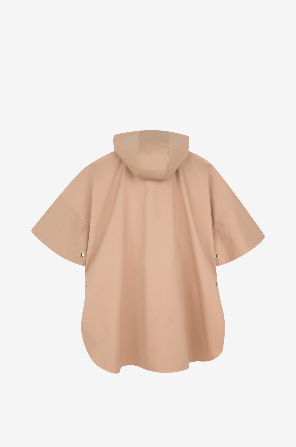 CHLOE Cape en toile de coton et cuir synthétique à capuche fille Fille BEIGE 2