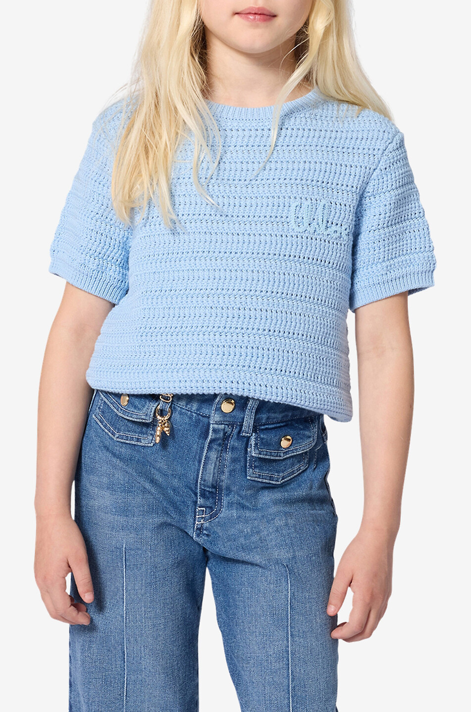 CHLOE Gerade Jeans für Mädchen aus Denim Chloé Charms Mädchen DUNKELBLAU 3