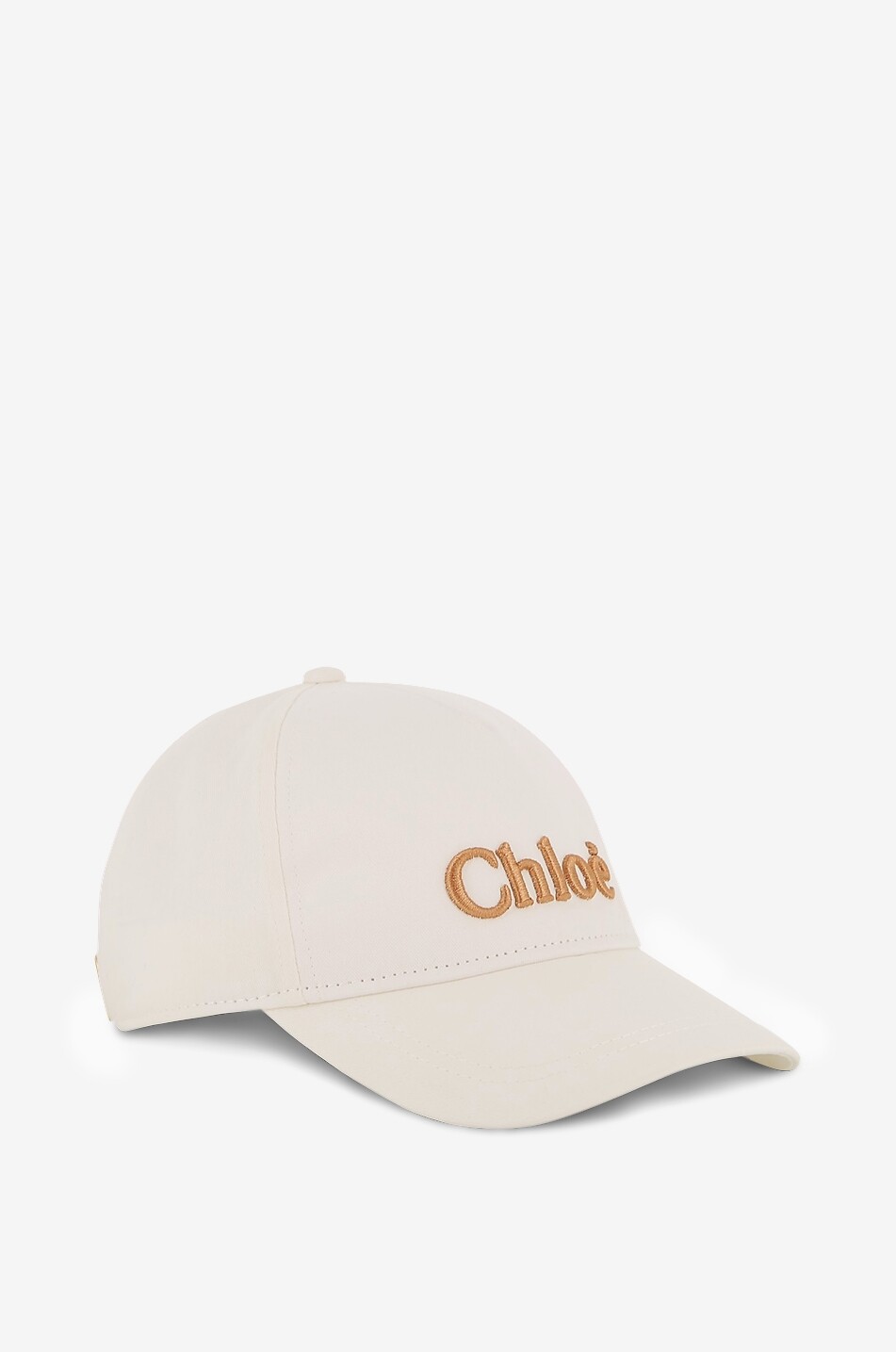 CHLOE Chloé girls' embroidered cotton twill baseball cap Girl EGGSHELL 1