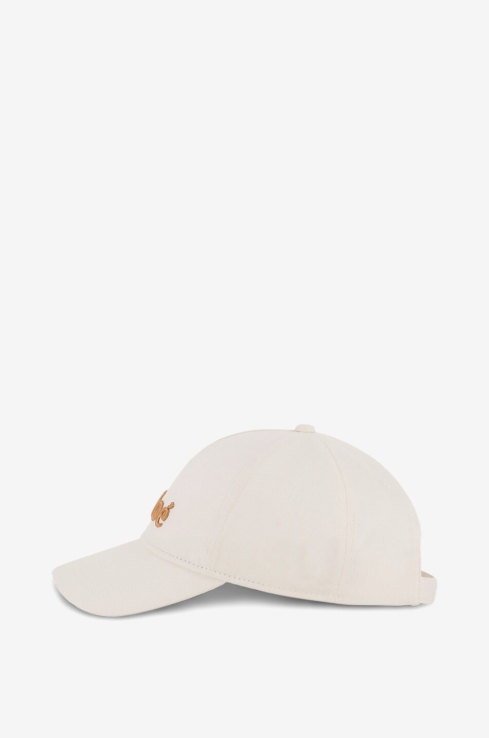 CHLOE Chloé girls' embroidered cotton twill baseball cap Girl EGGSHELL 3