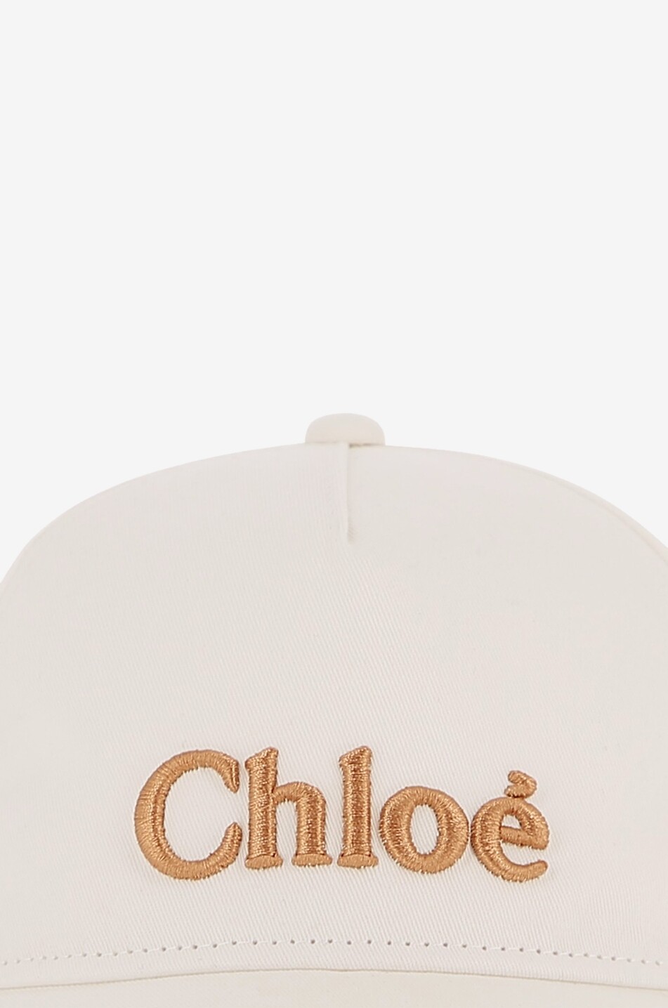 CHLOE Chloé girls' embroidered cotton twill baseball cap Girl EGGSHELL 4