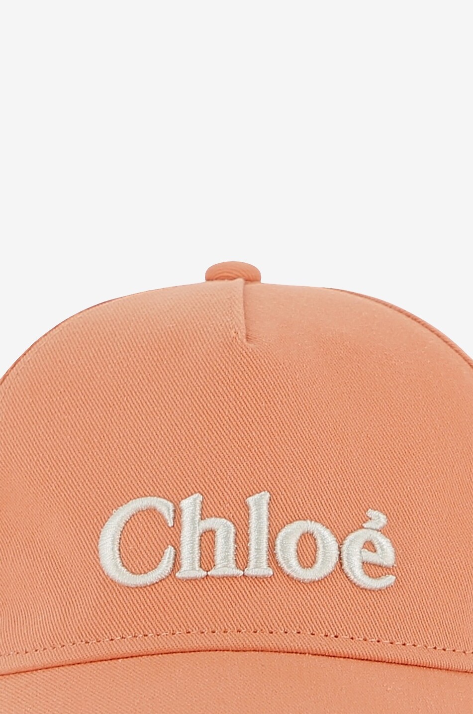 CHLOE Chloé girls' embroidered cotton twill baseball cap Girl LIGHT ORANGE 5