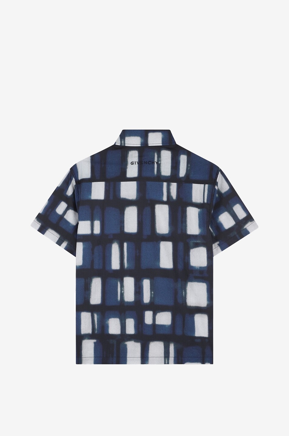 GIVENCHY Jungen-Kurzarm-Hemd mit Print Afternoon Light Check Junge DUNKELBLAU 2