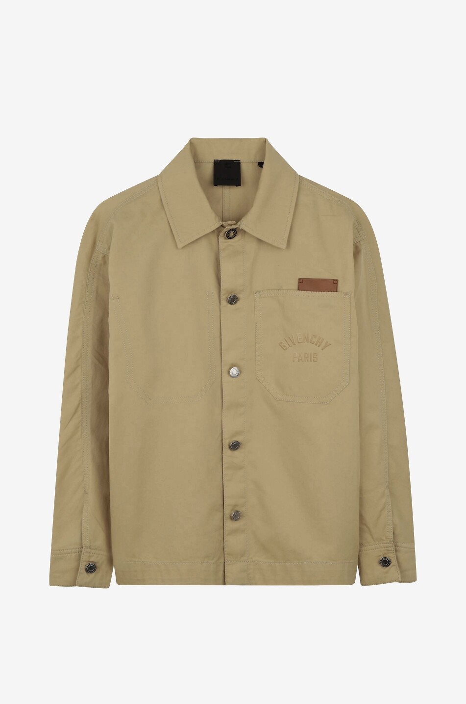 GIVENCHY Boy's cotton canvas shirt with collar Boy BEIGE 1